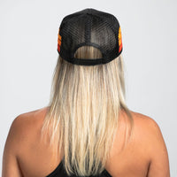 Zoot Sports HATS Unisex Flat Bill With Mesh - Black Stripes