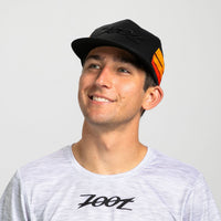 Zoot Sports HATS Unisex Flat Bill With Mesh - Black Stripes