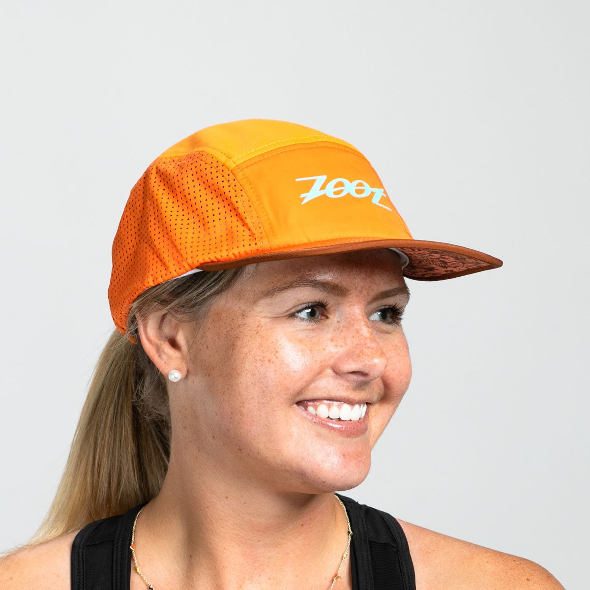 Zoot Sports HEADWEAR Unisex Tech 5-Panel Hat - Orange Aloha