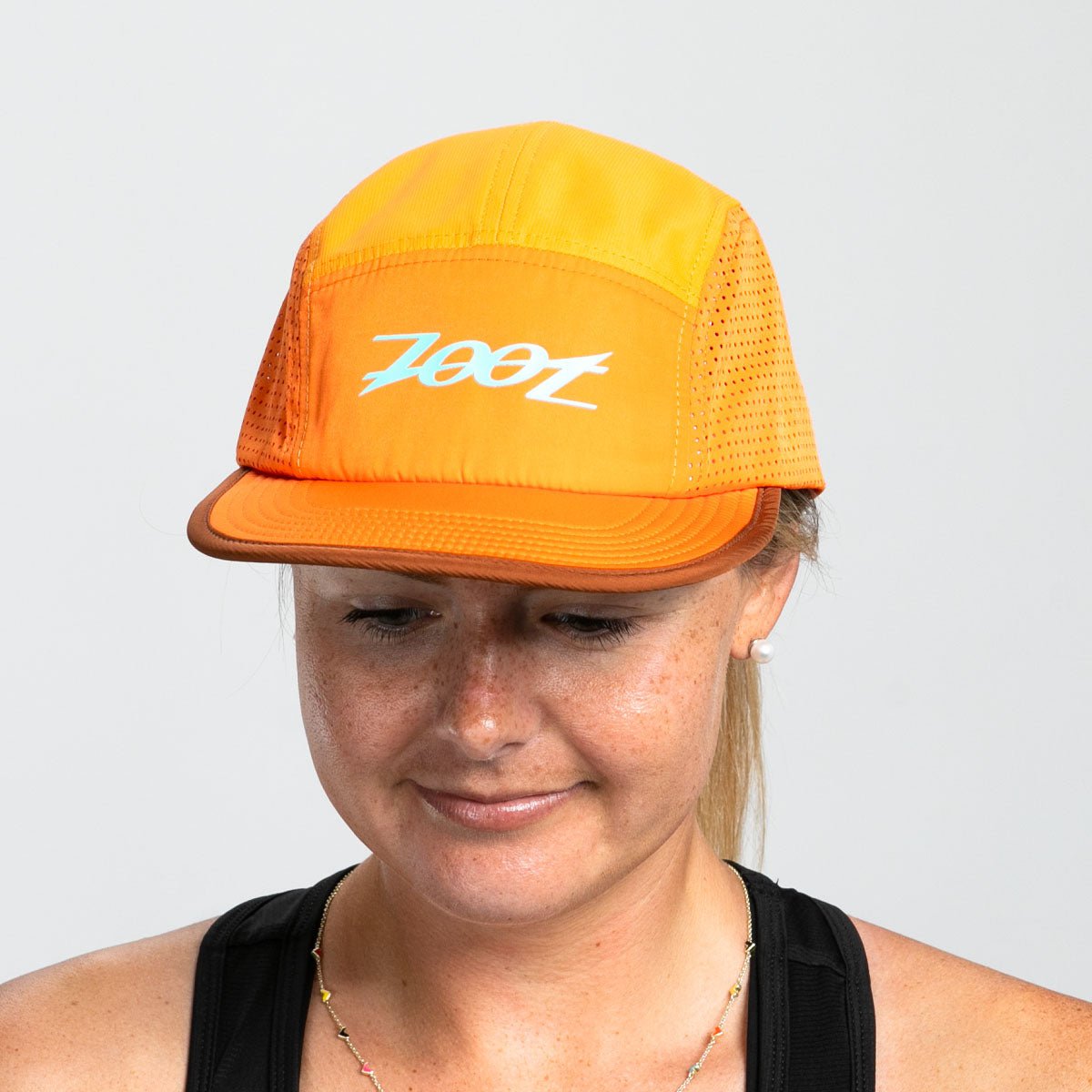 Zoot Sports HEADWEAR Unisex Tech 5-Panel Hat - Orange Aloha