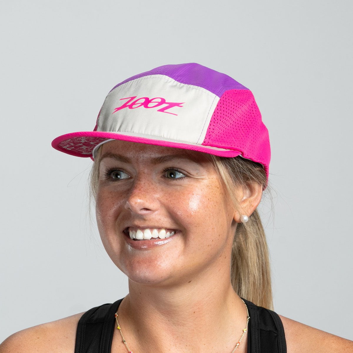 Zoot Sports HEADWEAR Unisex Tech 5-Panel Hat - Pink Aloha