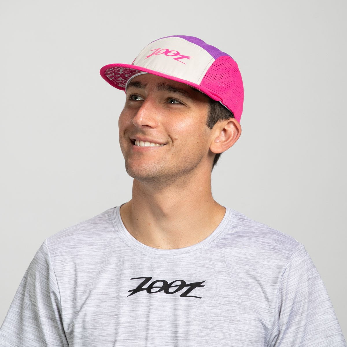 Zoot Sports HEADWEAR Unisex Tech 5-Panel Hat - Pink Aloha