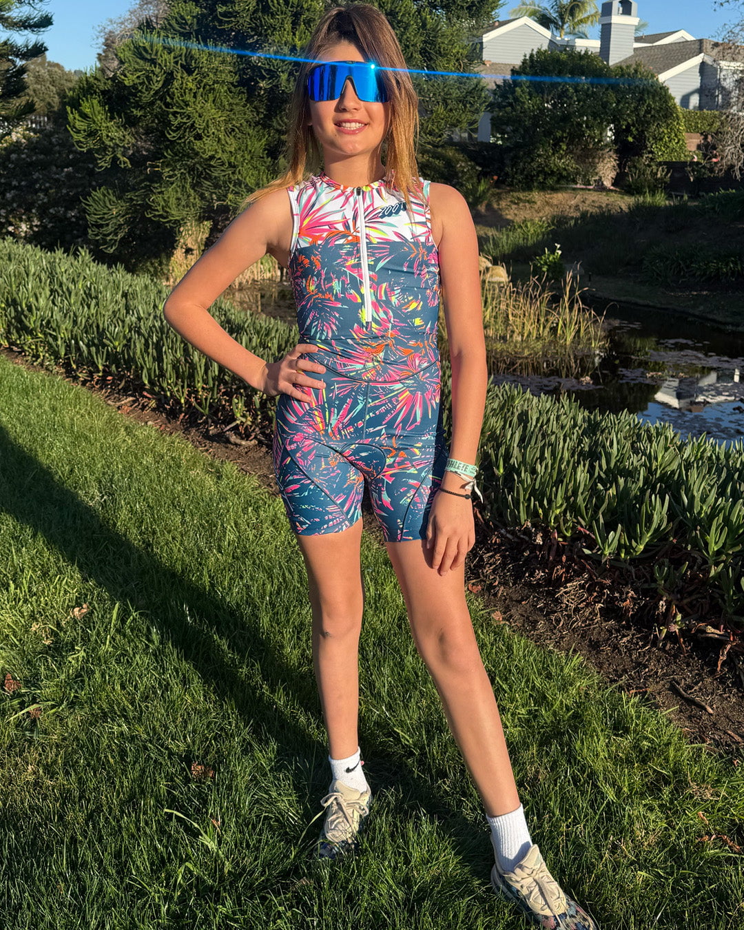 Zoot Sports KIDS Youth Ltd Protégé Tri Racesuit - Island Original Pink