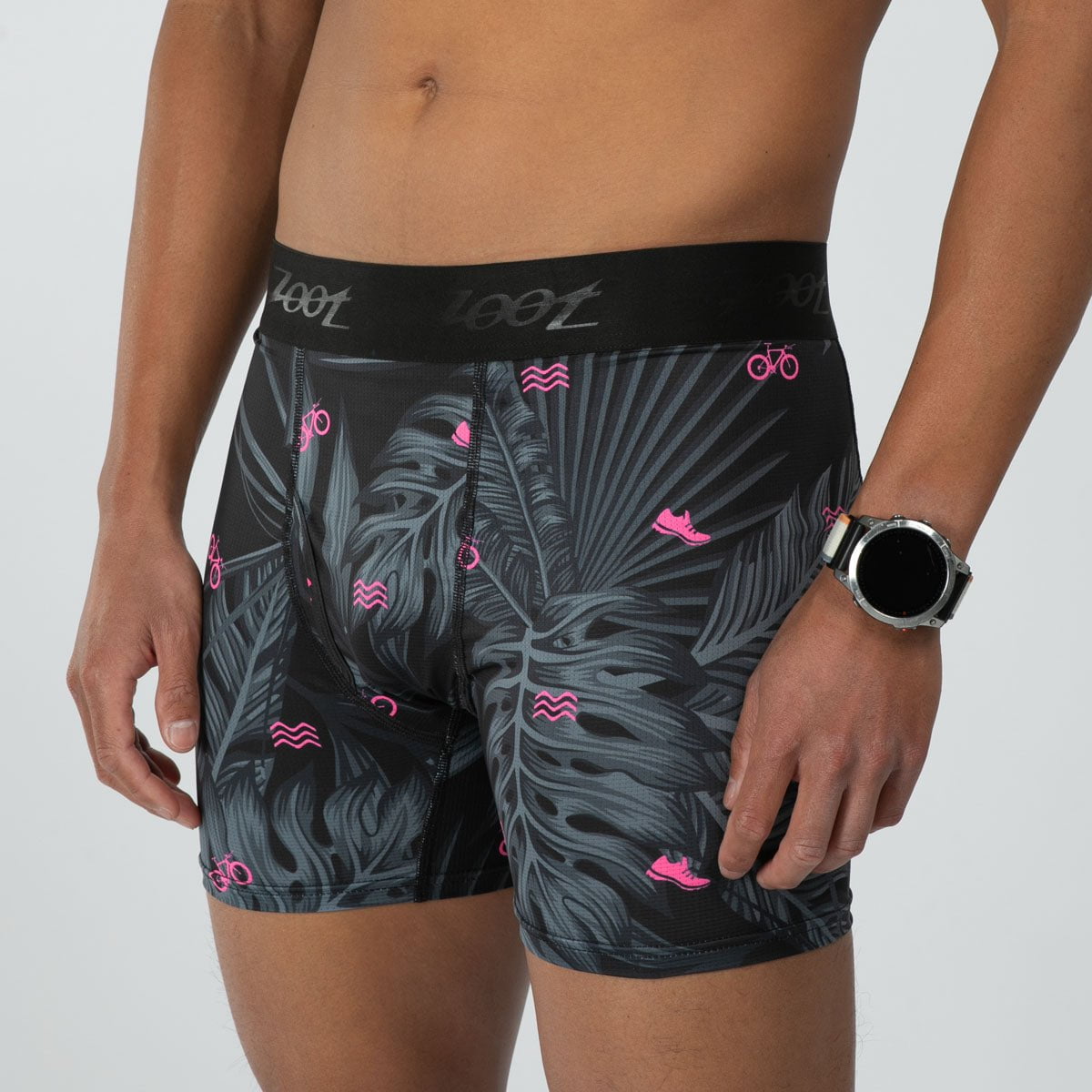 Zoot Sports LIFESTYLE Men's Ltd Boxer Brief - Pink Palms