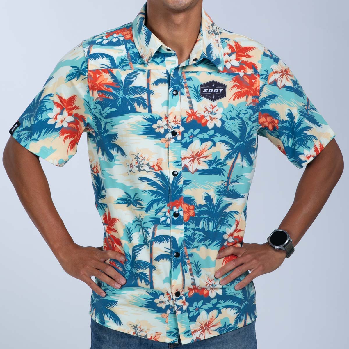 Zoot Sports LIFESTYLE Men's Ltd Button Up Party Shirt - Vintage Hula