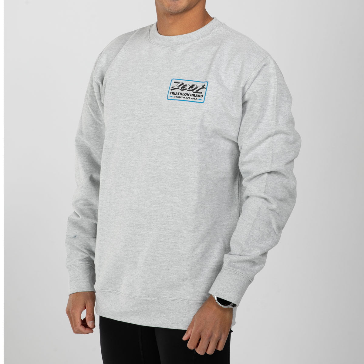 Zoot Sports LIFESTYLE Unisex Shop Badge Crewneck - Grey Heather