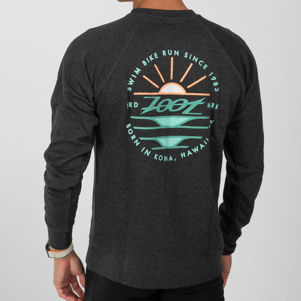 Zoot Sports LIFESTYLE Unisex Sunset Terry Crewneck - Charcoal Heather