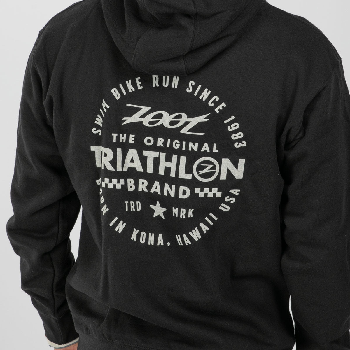 Unisex Triathlon Stamp Hoodie Black