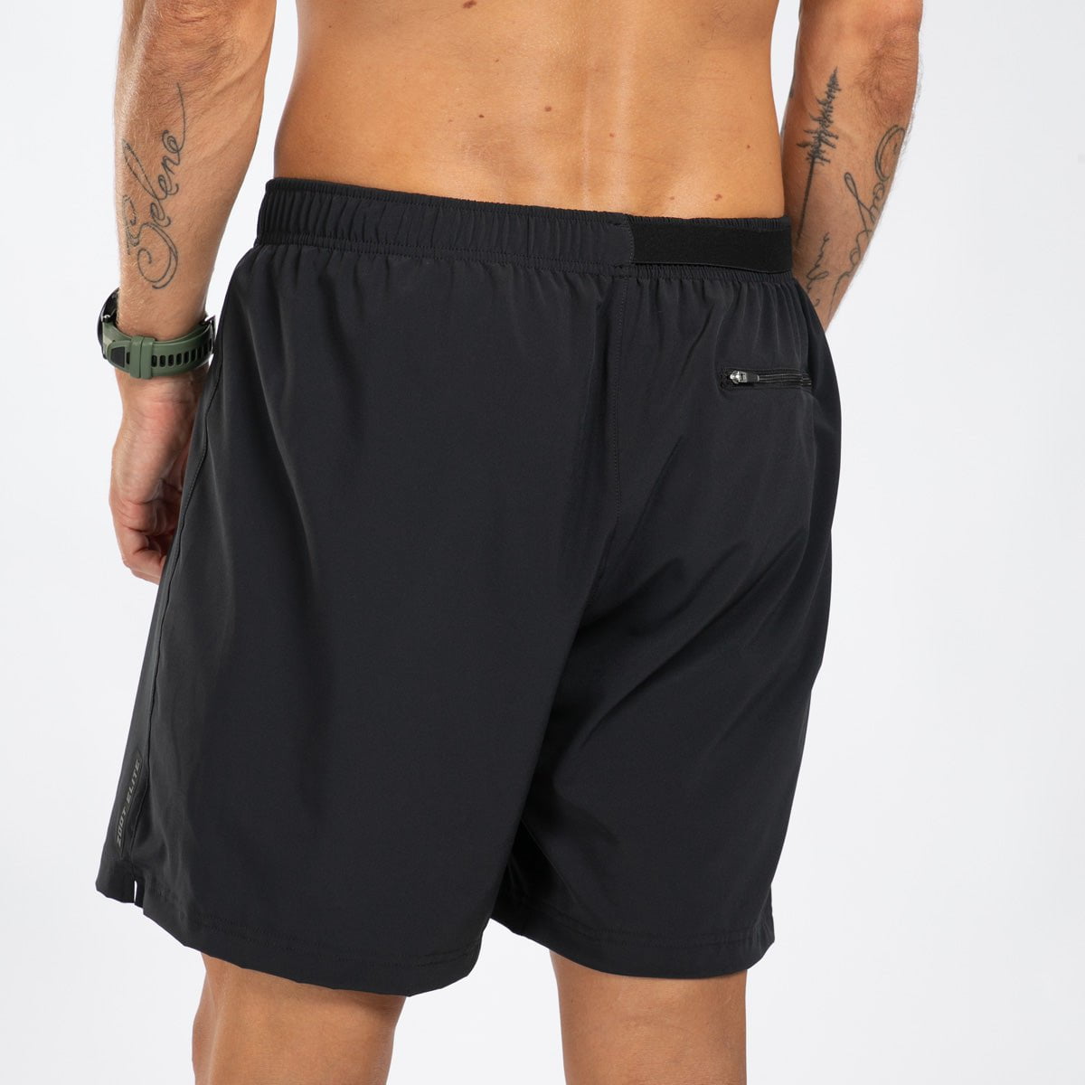Zoot Sports RUN BOTTOMS Men's Elite Run 7" Short - Jet Black