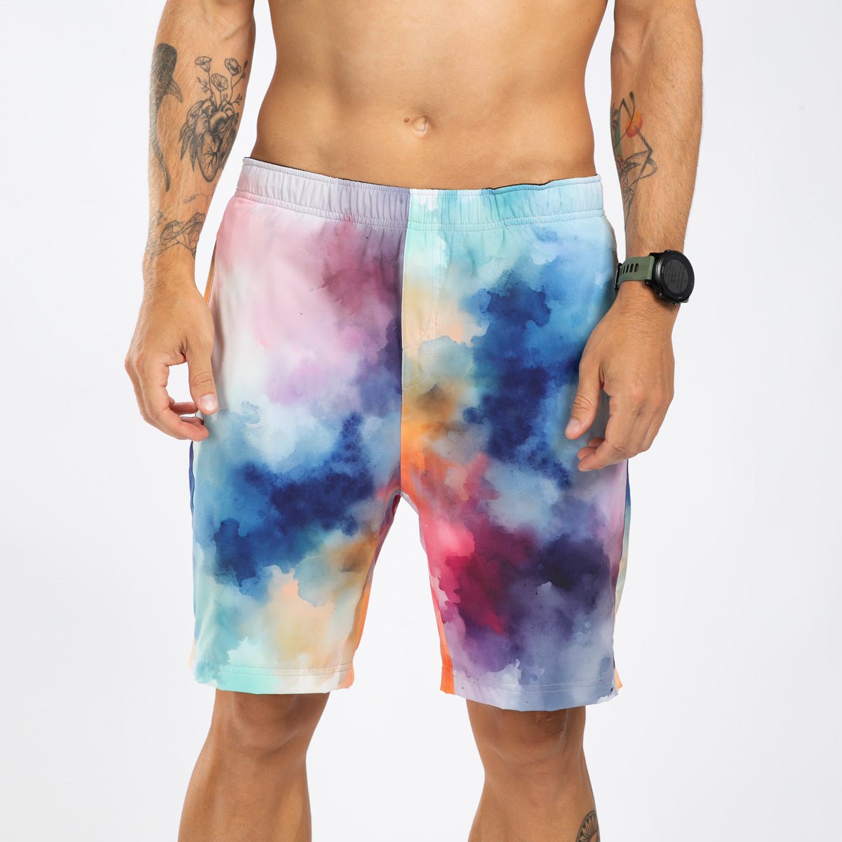 Zoot Sports RUN BOTTOMS Men's Elite Run 8" Short 2 in 1 - Chromoflow