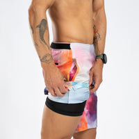 Zoot Sports RUN BOTTOMS Men's Elite Run 8" Short 2 in 1 - Chromoflow