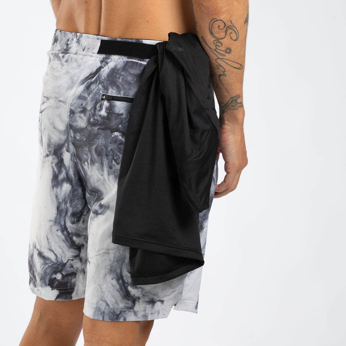 Zoot Sports RUN BOTTOMS Men's Elite Run 8" Short 2 in 1 - Vapor White