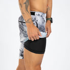 Zoot Sports RUN BOTTOMS Men's Elite Run 8" Short 2 in 1 - Vapor White