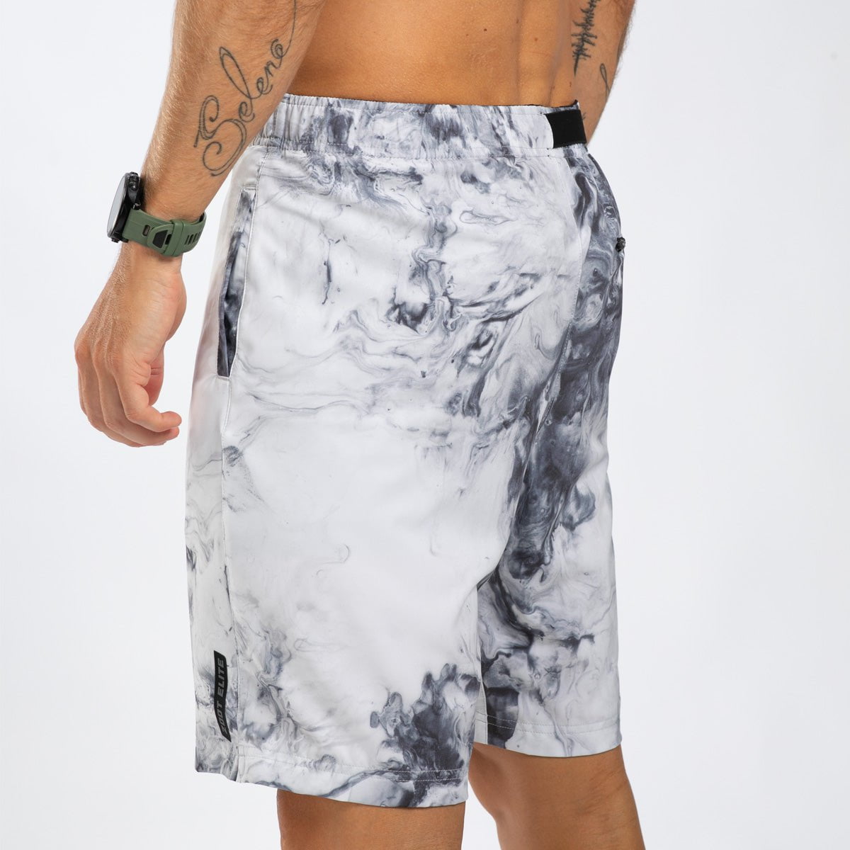 Zoot Sports RUN BOTTOMS Men's Elite Run 8" Short 2 in 1 - Vapor White