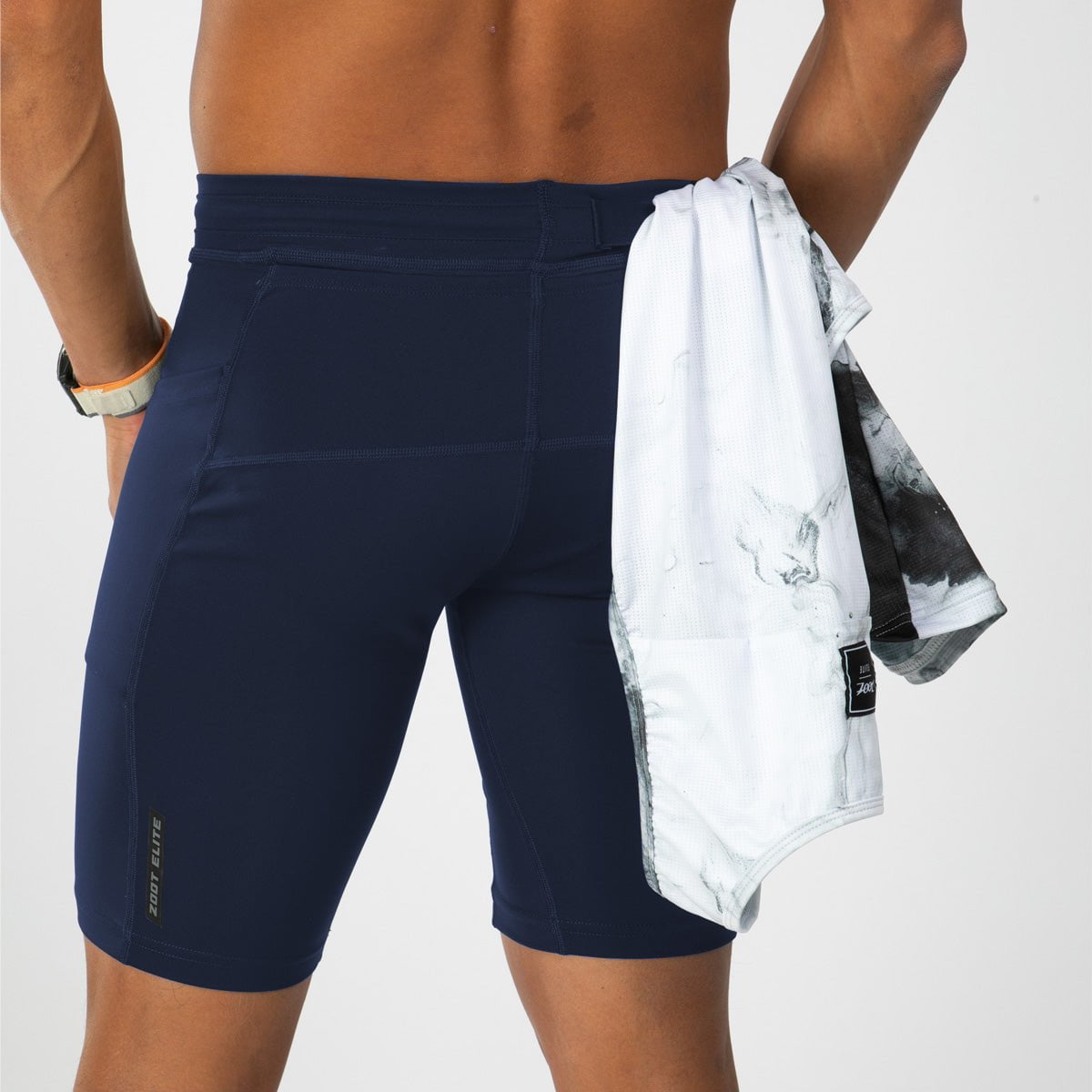 Zoot Sports RUN BOTTOMS Men's Elite Run 9" 1/2 Tight - Deep Navy