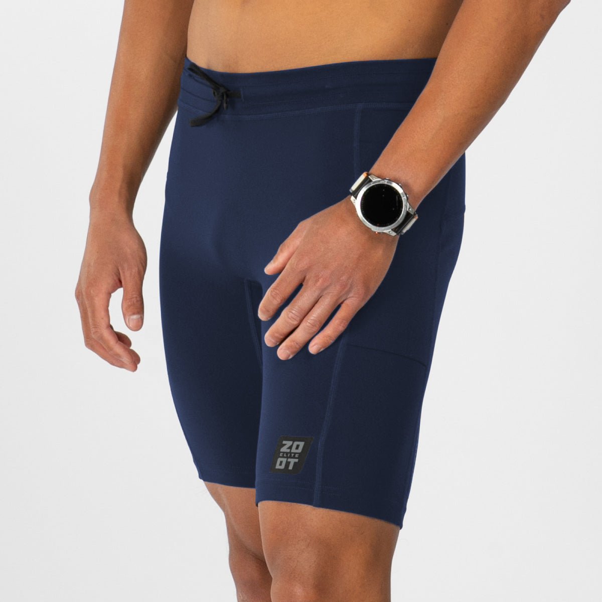 Zoot Sports RUN BOTTOMS Men's Elite Run 9" 1/2 Tight - Deep Navy