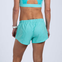 Zoot Sports RUN BOTTOMS Women's Core Run 3" Short - Aqua Blue