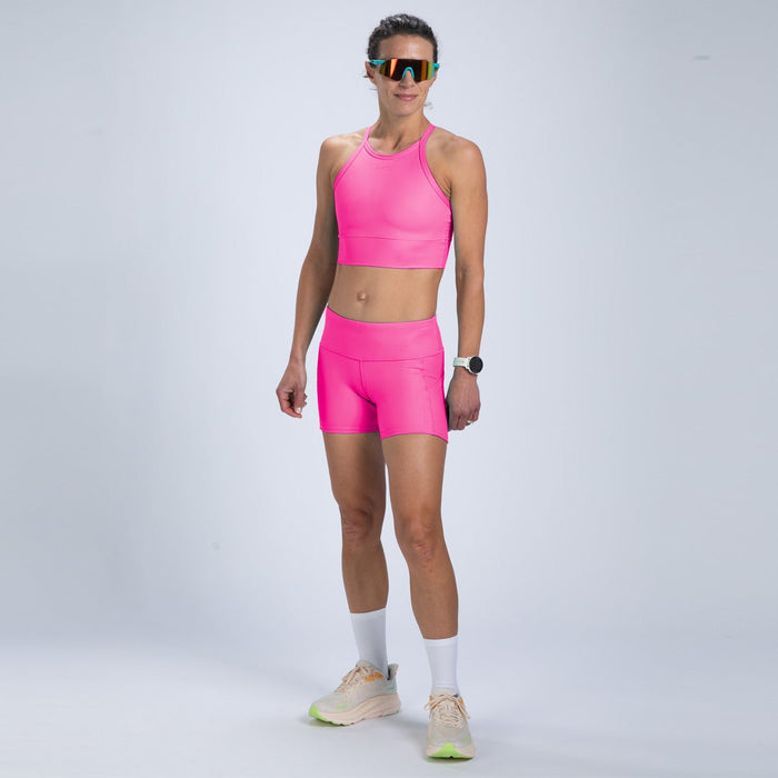 Zoot Sports RUN BOTTOMS Women's Core Run Pulse 4" Short - Bright Pink