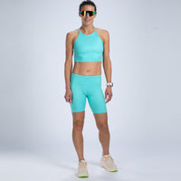 Zoot Sports RUN BOTTOMS Women's Core Run Pulse 8" Short - Aqua Blue