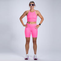 Zoot Sports RUN BOTTOMS Women's Core Run Pulse 8" Short - Bright Pink