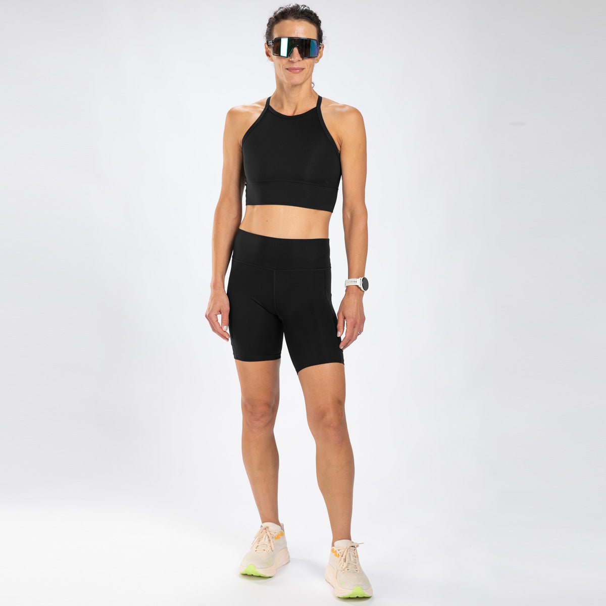 Zoot Sports RUN BOTTOMS Women's Elite Run 8" High-Rise Short - Jet Black