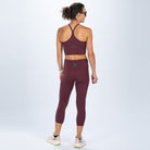 Zoot Sports RUN BOTTOMS Women's Elite Run High Rise Capri - Burgundy