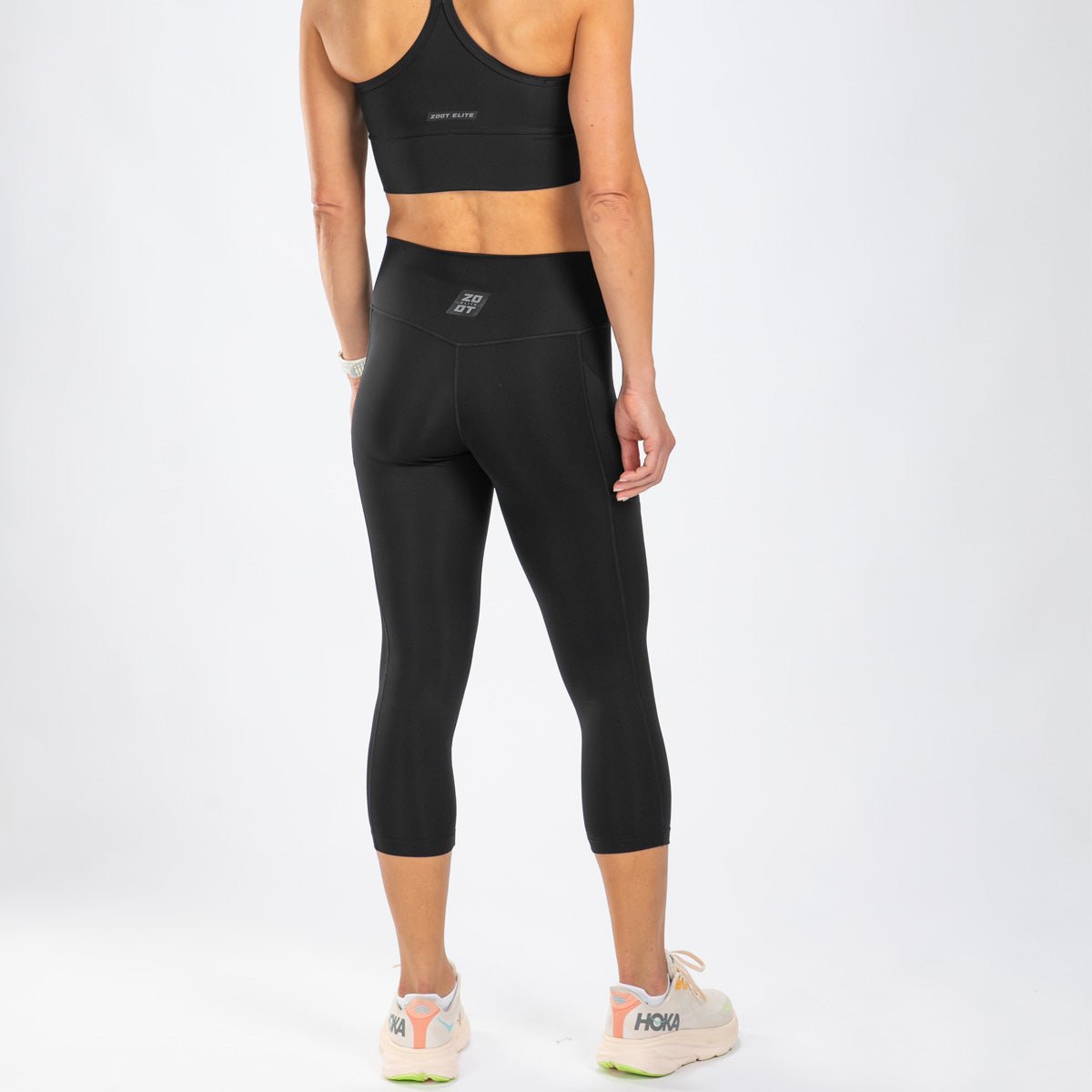 Zoot Sports RUN BOTTOMS Women's Elite Run High Rise Capri - Jet Black