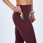 Zoot Sports RUN BOTTOMS Women's Elite Run High Rise Tight - Burgundy