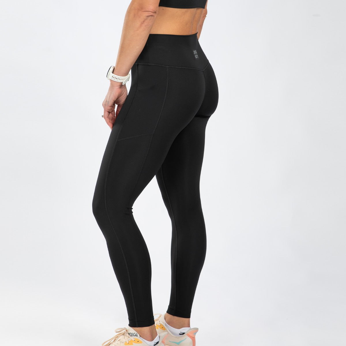 Zoot Sports RUN BOTTOMS Women's Elite Run High Rise Tight - Jet Black