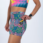 Zoot Sports RUN BOTTOMS Women's Ltd Run 4" Pulse High-Rise Short - Costa Del Sol