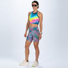 Zoot Sports RUN BOTTOMS Women's Ltd Run 6" Pulse High-Rise Short - Costa Del Sol