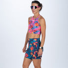 Zoot Sports RUN BOTTOMS Women's Ltd Run 6" Pulse High-Rise Short - Queen K