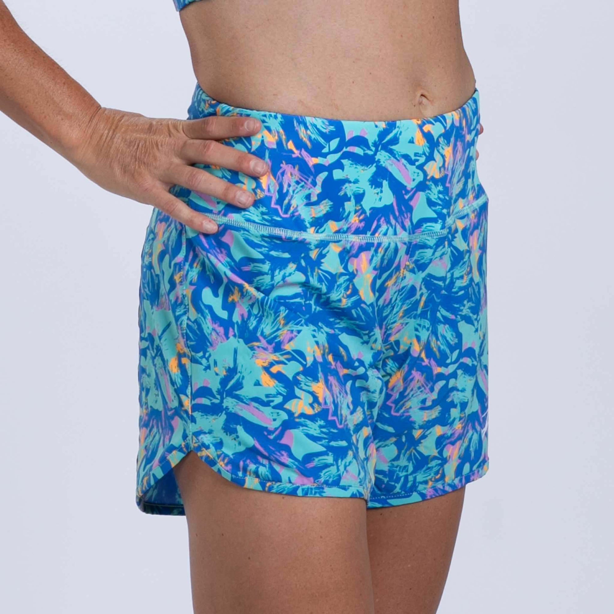 Zoot Sports RUN BOTTOMS Women's Ltd Run 6" Short - Koa Blue