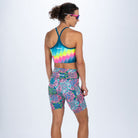 Zoot Sports RUN BOTTOMS Women's Ltd Run 8" Pulse High-Rise Short - Costa Del Sol