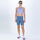 Zoot Sports RUN BOTTOMS Women's Ltd Run 8" Pulse High-Rise Short - Kaleidoscope