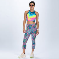 Zoot Sports RUN BOTTOMS Women's Ltd Run High Rise Capri - Costa Del Sol