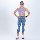 Zoot Sports RUN BOTTOMS Women's Ltd Run High Rise Capri - Kaleidoscope