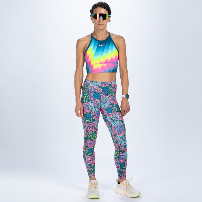 Zoot Sports RUN BOTTOMS Women's Ltd Run High Rise Tight - Costa Del Sol