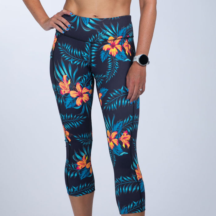 Zoot Sports RUN BOTTOMS Women's Ltd Run Pulse Capri - Hula