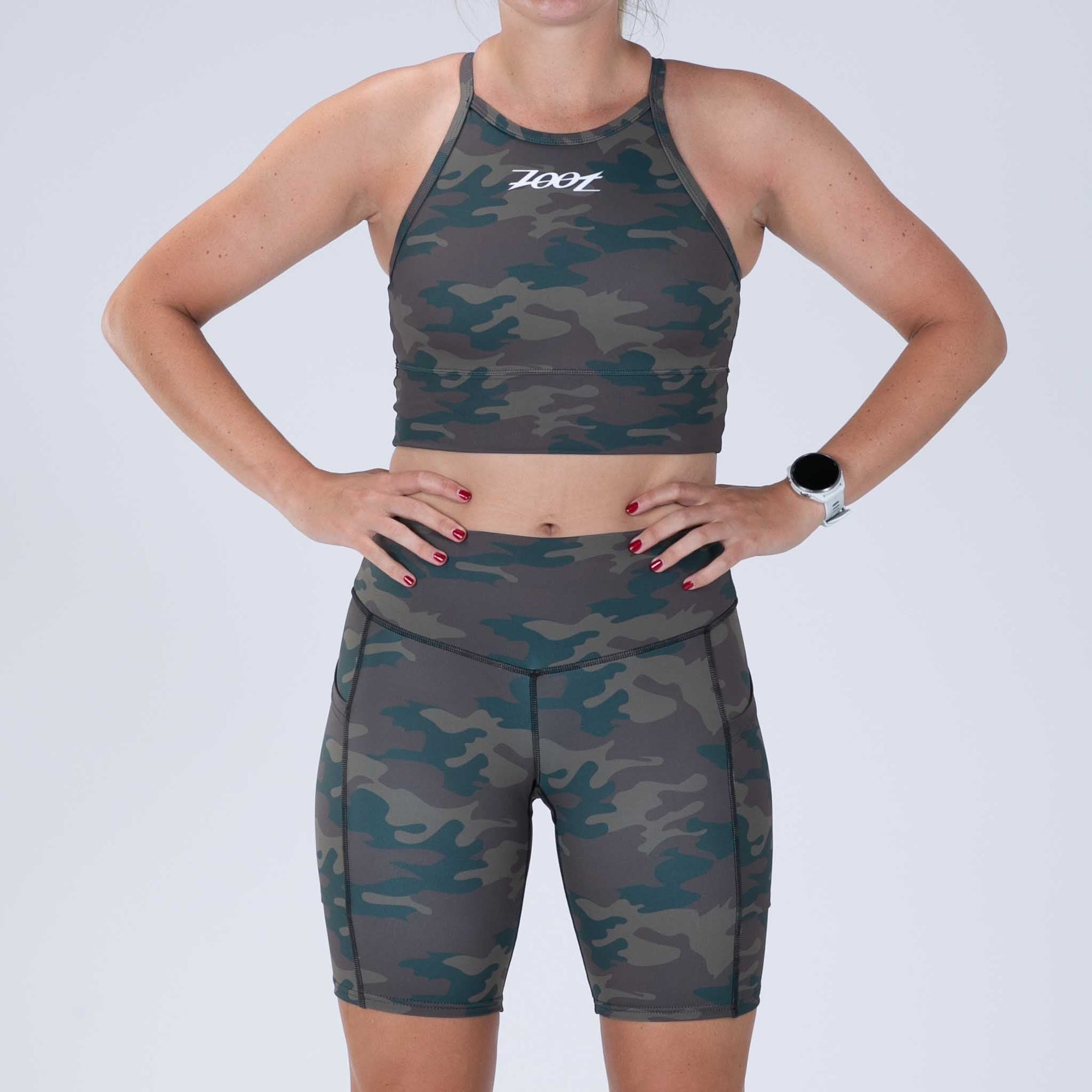 Zoot Sports RUN BOTTOMS Women's Ltd Run Pulse Long Short - Cali Camo