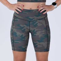 Zoot Sports RUN BOTTOMS Women's Ltd Run Pulse Long Short - Cali Camo