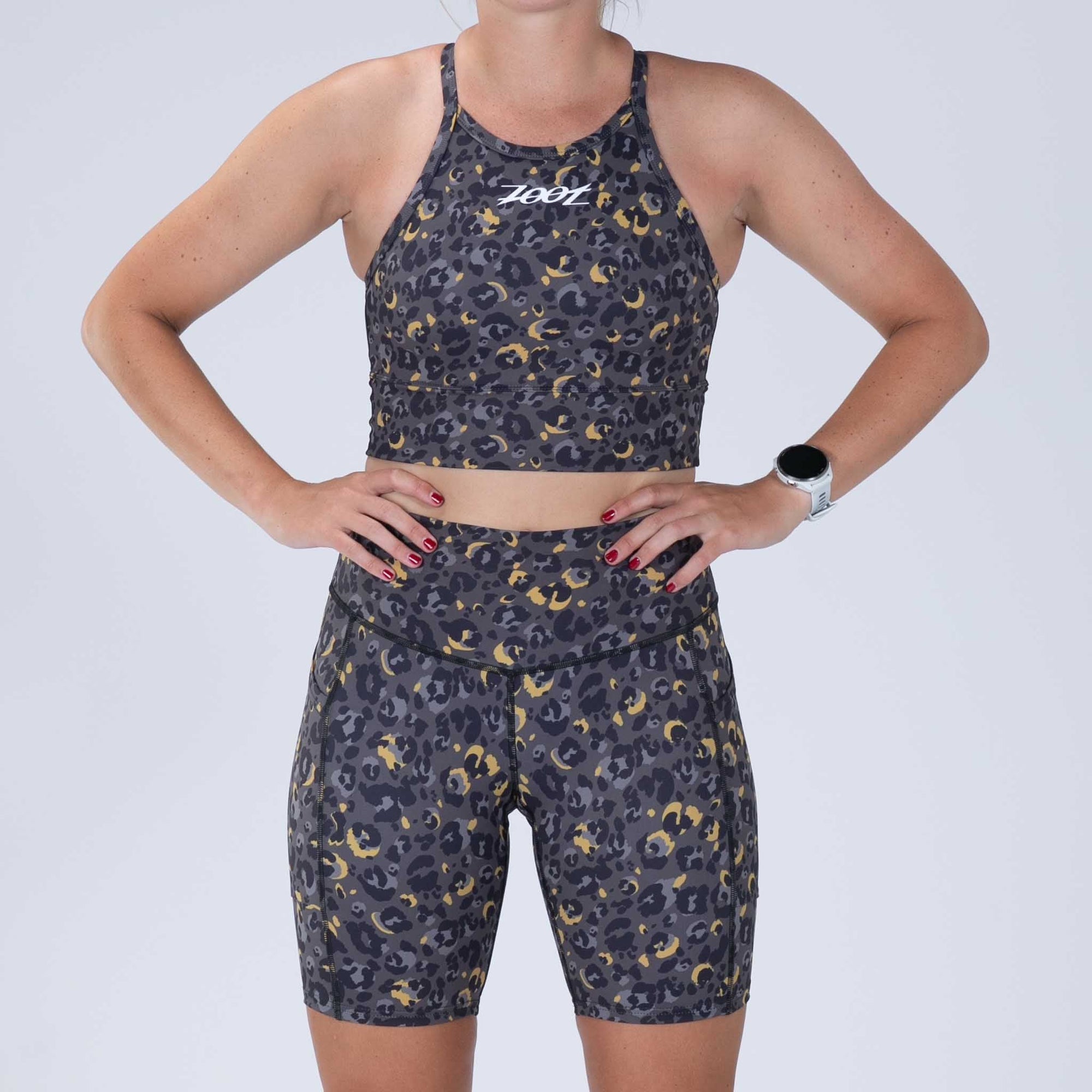 Zoot Sports RUN BOTTOMS Women's Ltd Run Pulse Long Short - Cheetah