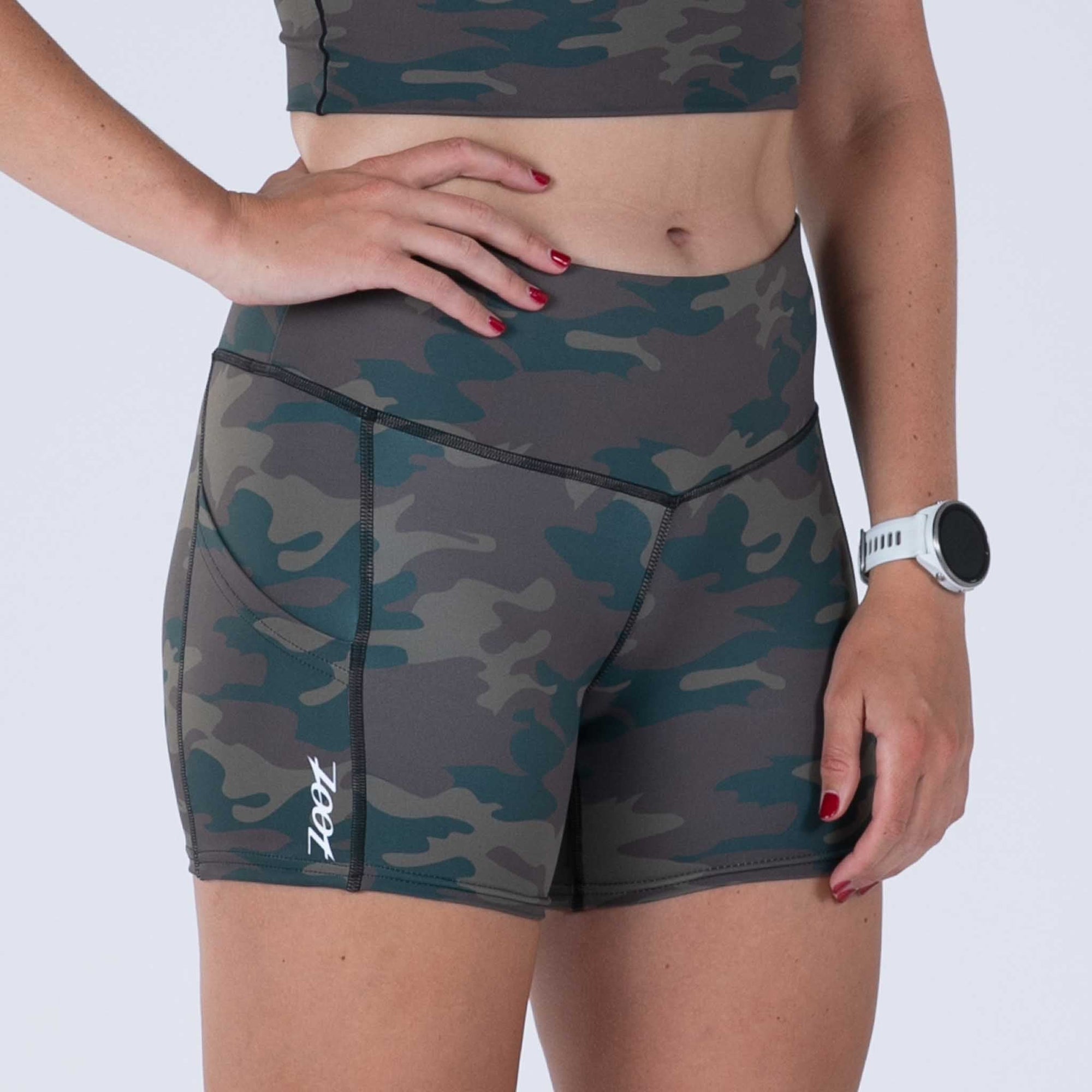 Zoot Sports RUN BOTTOMS Women's Ltd Run Pulse Short - Cali Camo