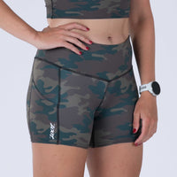 Zoot Sports RUN BOTTOMS Women's Ltd Run Pulse Short - Cali Camo