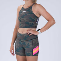 Zoot Sports RUN BOTTOMS Women's Ltd Run Pulse Short - Cali Camo