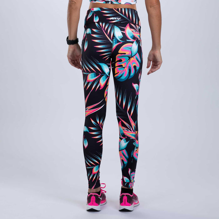 Zoot Sports RUN BOTTOMS Women's Ltd Run Pulse Tight - Koa Tropical