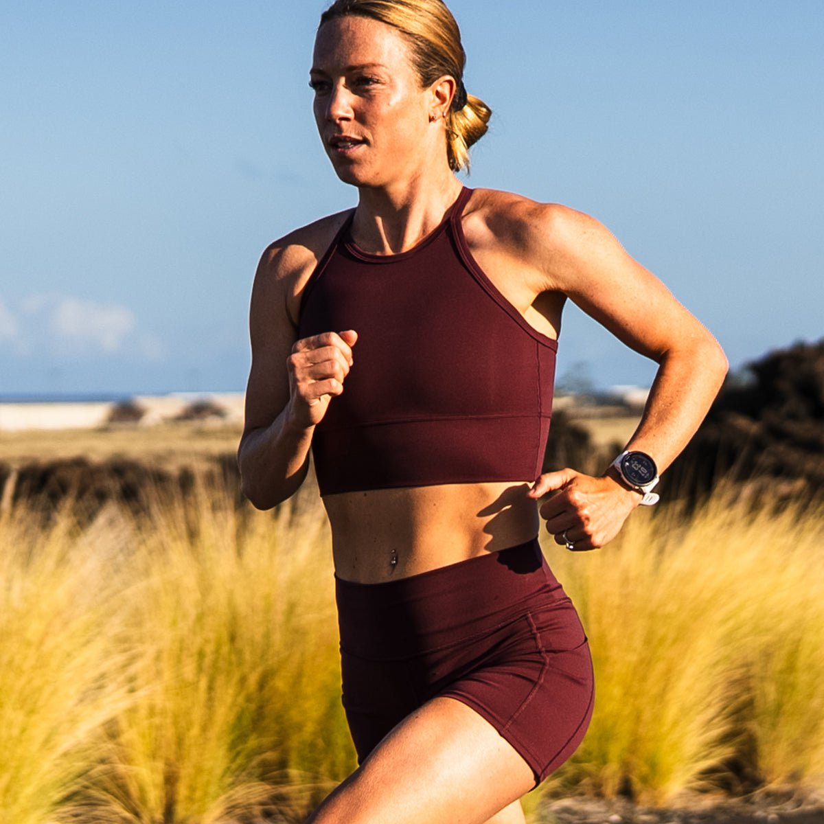 Zoot Sports RUN CROP Women's Elite Run Crop - Burgundy