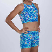 Zoot Sports RUN CROP Women's Ltd Run Crop - Koa Blue