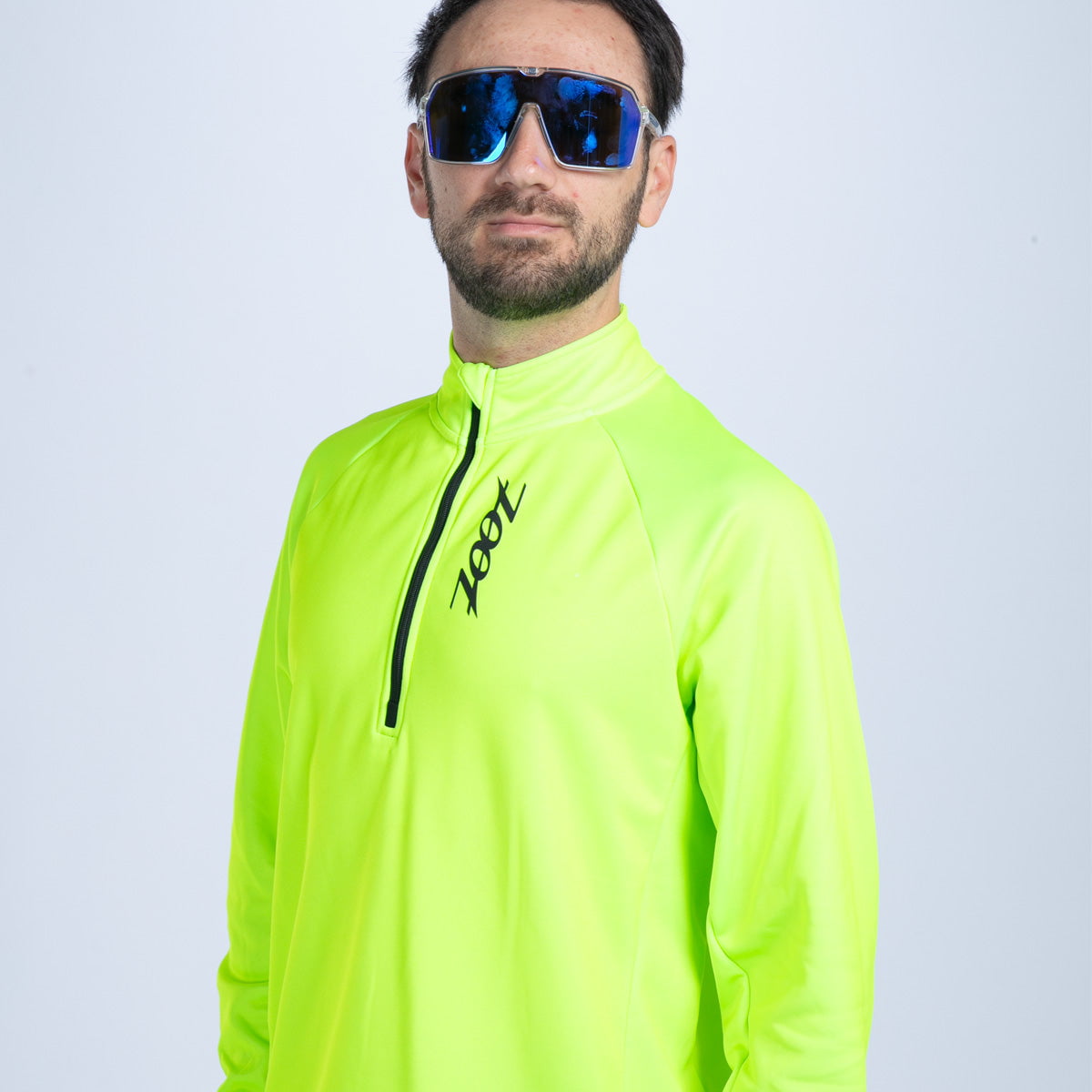 Zoot Sports RUN JACKETS Men's Ltd Run Thermal Half Zip - Hi Viz Yellow