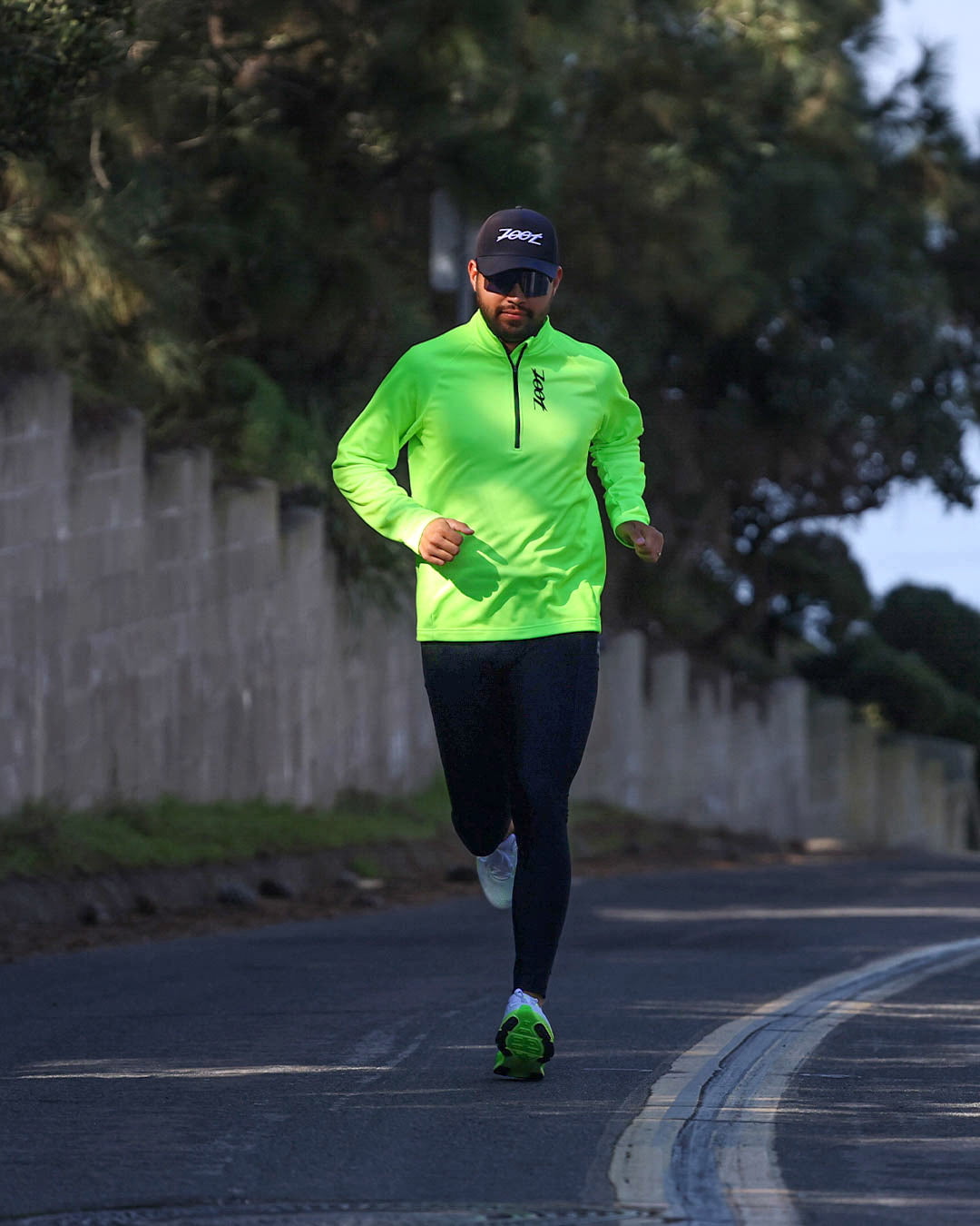 Zoot Sports RUN JACKETS Men's Ltd Run Thermal Half Zip - Hi Viz Yellow